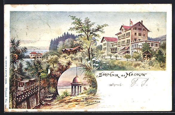 Ansichtskarten: AK Macolin, Grand Hotel, Vue sur le lac – Gebraucht aus Berlin von bartko-reher