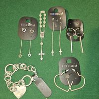 Modeschmuck Konvolut, Ohrringe, Armband, Silberlook.