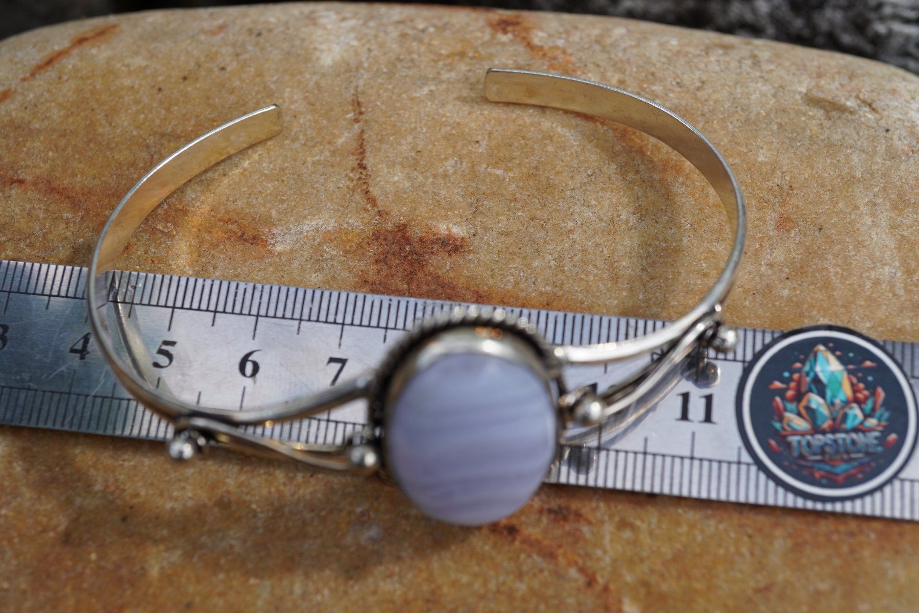 Minerali & Pietre curative: Chalcedon Blau    Arm Spange     ab  1.-     Räumung – Nuovo e nell'imballaggio originale da Eschenbach SG venduto da topstone 4