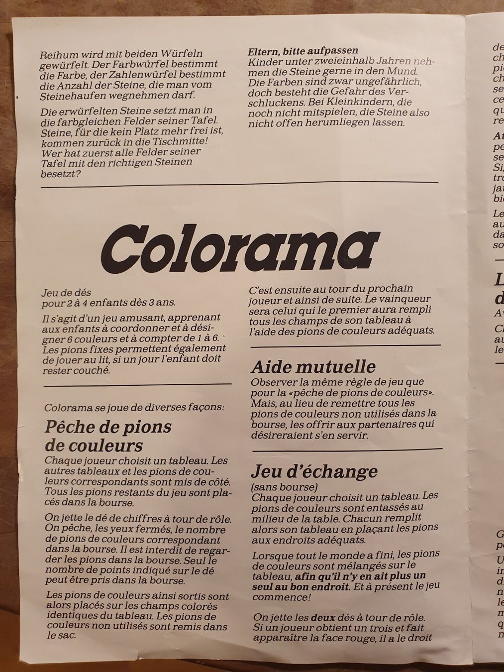 Spiele: Colorama Farbwürfelspiel – Gebraucht aus Zürich von loosebone 4