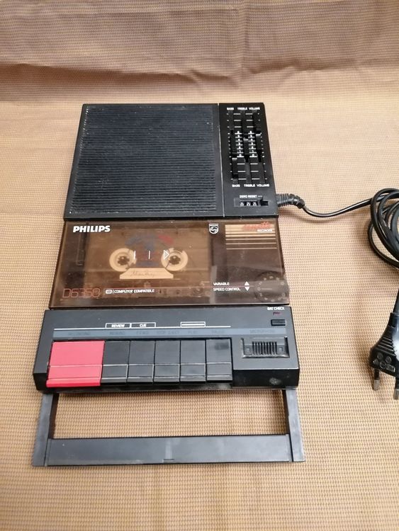 Philips D6350 – Magnétophone Lecteur Cassette Avec Défaut, Pour Pièces Ou Réparation