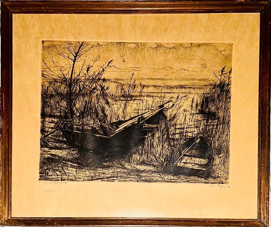 Dipinti: Oeuvre d'Aurèle Barraud Les Barques – Usato da Vinelz venduto da Sevy100