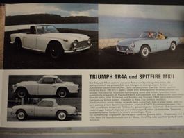 Prospekt Triumph 1972 Spitfire TR4A Herald TR 2000 TR 1300