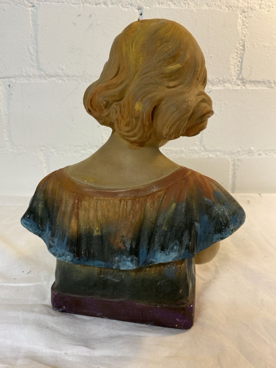 Sculture & Statue: Antike Mädchenbüste, Gips, farbig bemalt – Usato da sursee venduto da trilli-tralli 4
