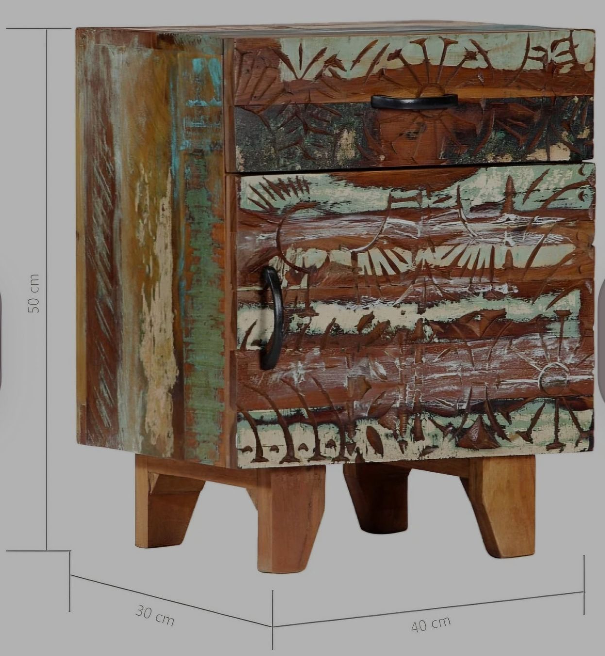Vidaxl Comodini: Vintage Nachttisch / Holz – Usato da Binz venduto da des_d2x5 1