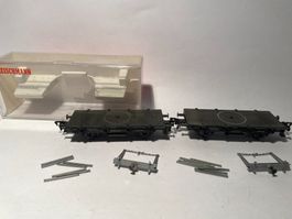 Fleischmann 2x Drehschemelwagen/ Rungenwagen 5220, DC Achsen