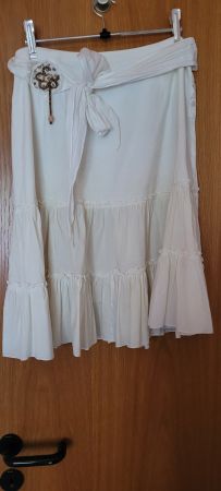 Jupe weiss Grösse XL, 100% Baumwolle