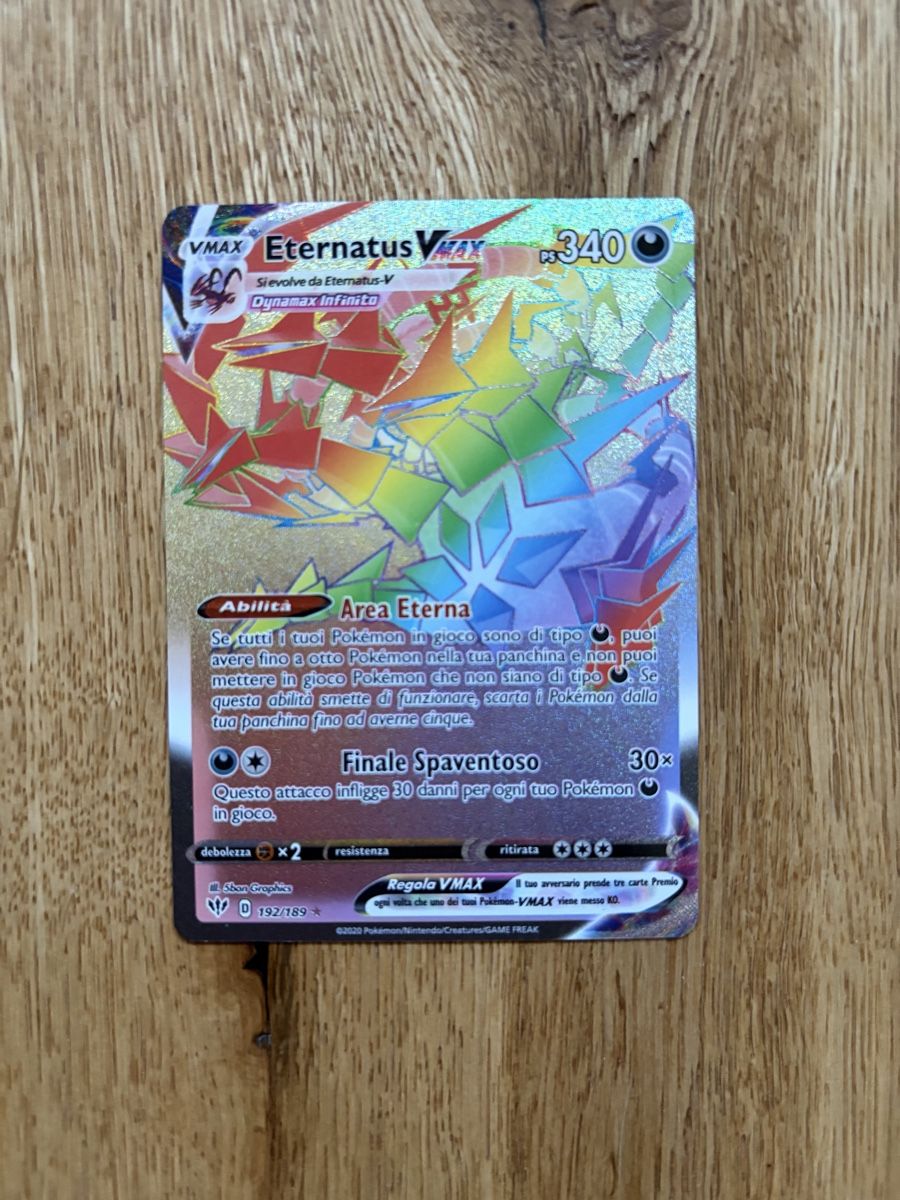 Pokémon Sammelbilder & Trading cards: Eternatus VMAX #192 Pokemon Darkness Ablaze IT – Neu (gemäss Beschreibung) aus Celerina von vyn_90