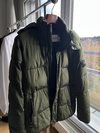 Calvin Klein Daunenjacke Dunkelgrün Gr. S  