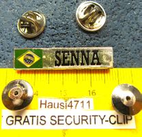 AYERTON SENN BRASIL FORMEL 1 2NÄGEL-PIN mitSECURITY-CLIP