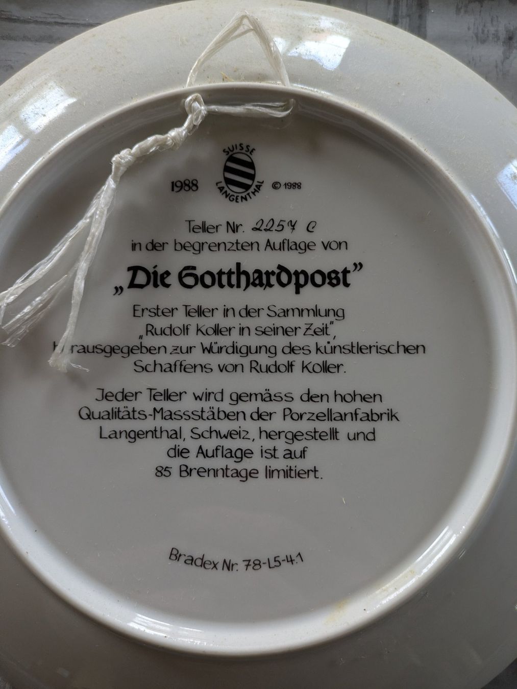 Piatti: "Gotthardpost" Zierteller von Langenthal – Usato da Gammen venduto da Eveline023 1
