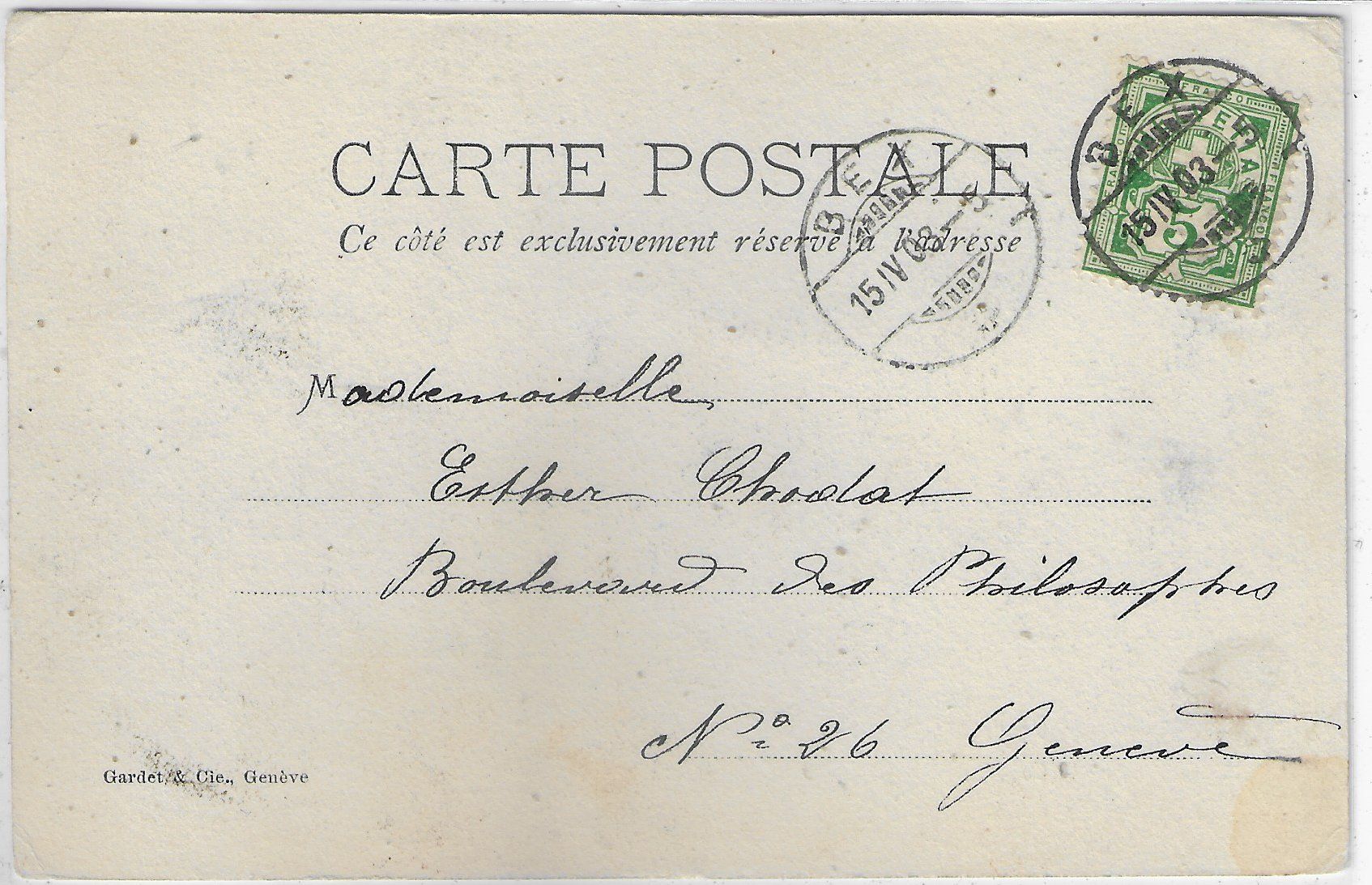Ansichtskarten: Centanaire Vaudois - Milice 1903 – Gebraucht aus Ettingen von Kartenplanet 1
