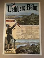 Üetlibergplakat aus dem Jahr 1886 (Nachdruck von 1980)