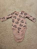 H&M Baby Body, Grösse 56, Langarm, Rosa mit Minnie Mouse