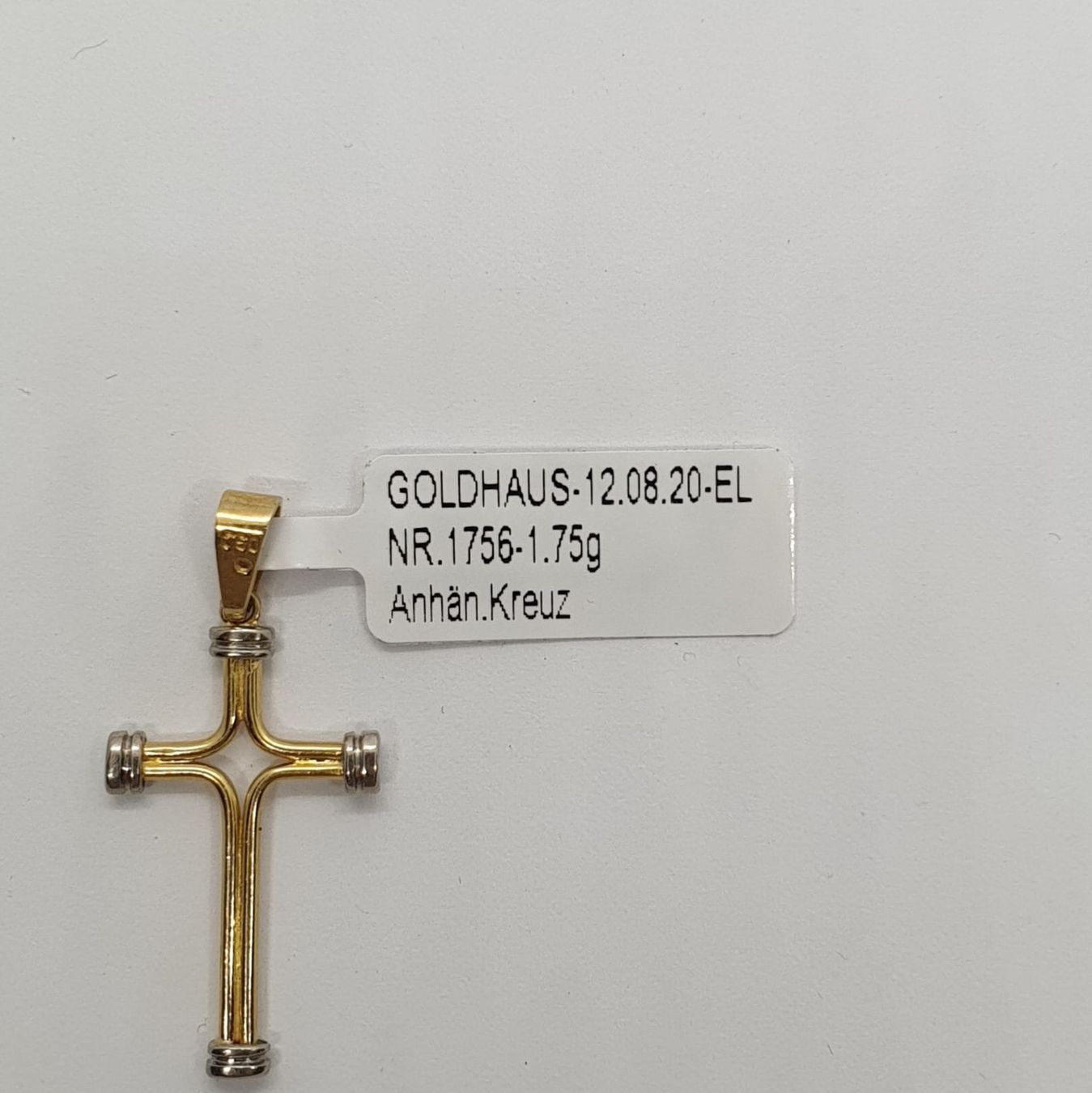 Ciondoli: Echt 18K Gold - Kreuz Anhänger – Usato da Luzern venduto da Goldhaus-Luzern 4