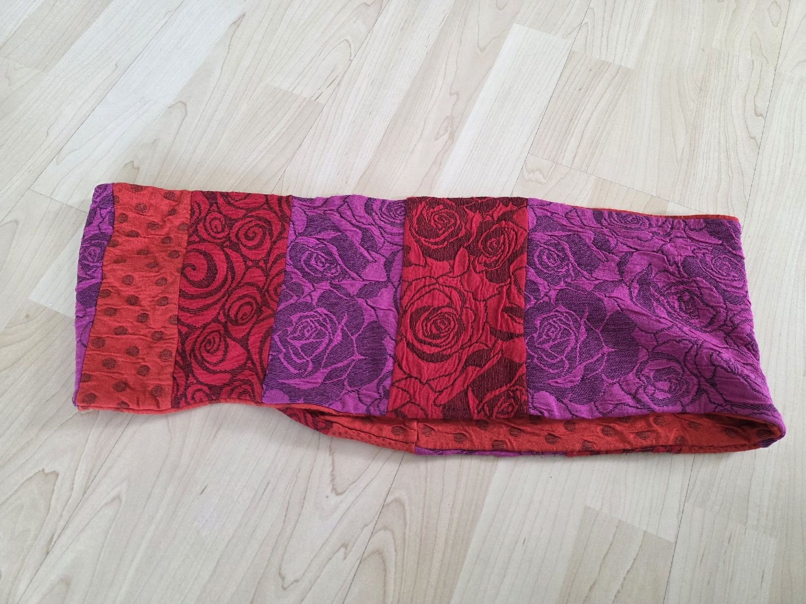 Foulard & Sciarpe: Schlauchschal, Loop mit Rosenmuster, rot-pink, Baumwolle  – Usato da Suhr venduto da andreas_2008 1