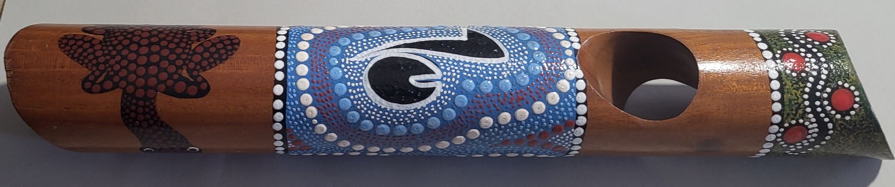 Portabottiglie: Porte-bouteille en bois décor aborigène – Usato da Montet (Glâne) venduto da Koada2
