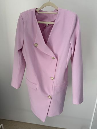River Island pink blazer dress