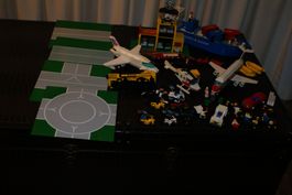 Lego Frachtschiff, Flugzeuge, Feuerwehr, Flughafen 4 Platten