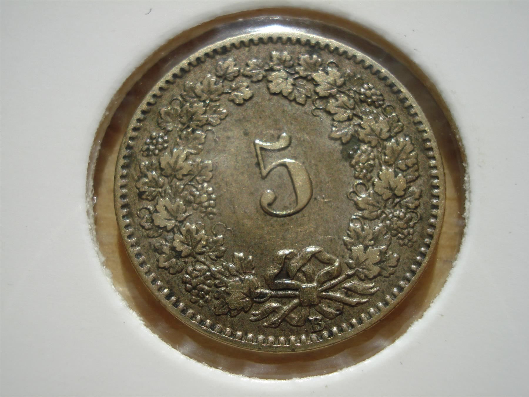 Alle Münzen: (191)  5 Rappen 1872 – Gebraucht aus Erlach von Net-Coins 2