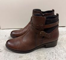 Braune Leder-Stiefeletten