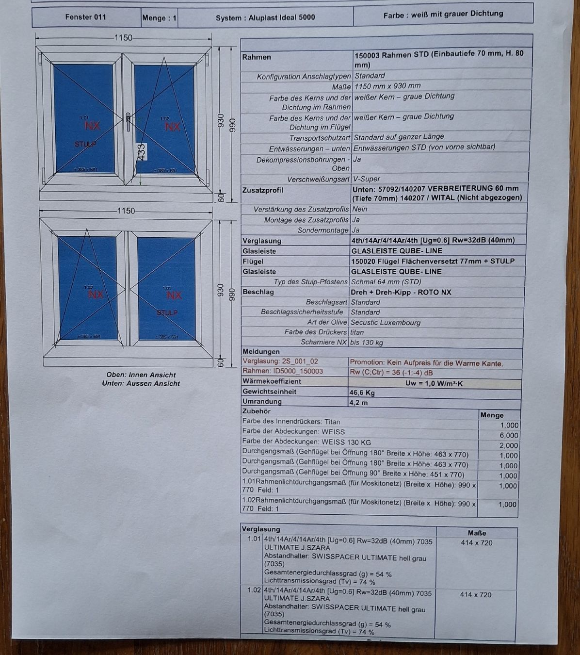 Finestre: Weisses Kunststoff Fenster IDEAL 5000 – Nuovo (secondo la descrizione) da Balsthal venduto da guenstig-ware 1