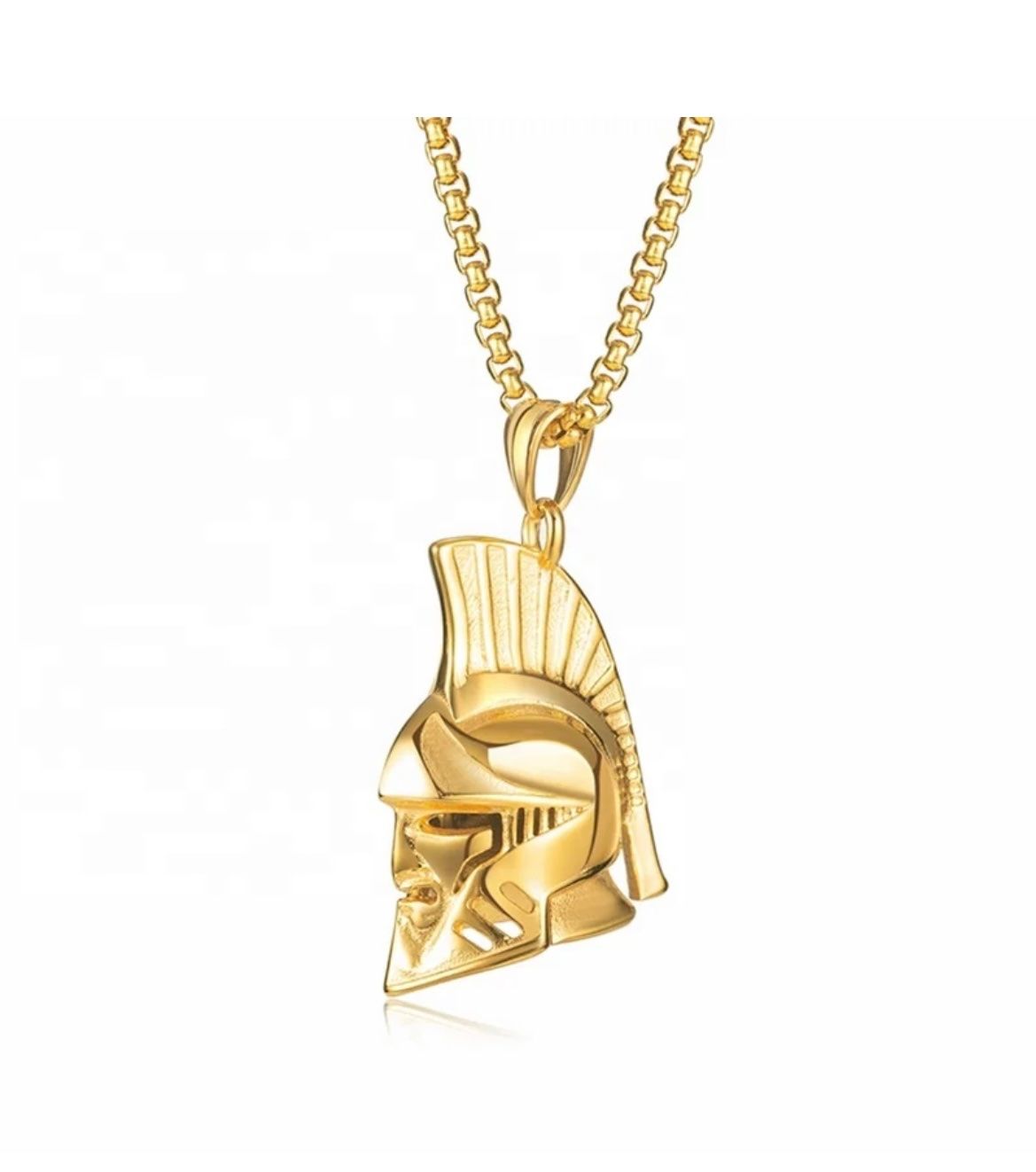 Ketten: Spartan Helmet pendant gold – Neu und originalverpackt aus Aarburg von StavFashion 1