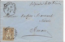 Briefumschlag - Chaux de Fonds nach Renan - 1867
