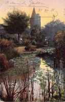 Basel, Botanischer Garten, koloriert, gelaufen 1911