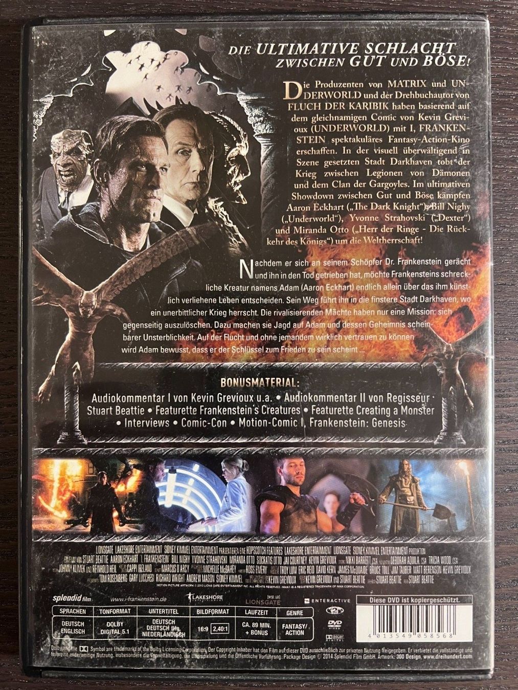 Tutti i DVDs: I, Frankenstein – Usato da Zürich venduto da FilmFreunde 1