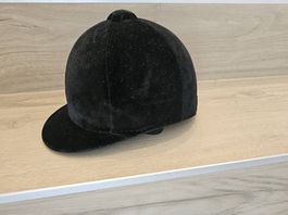 Casque d'équitation noir velours enfant