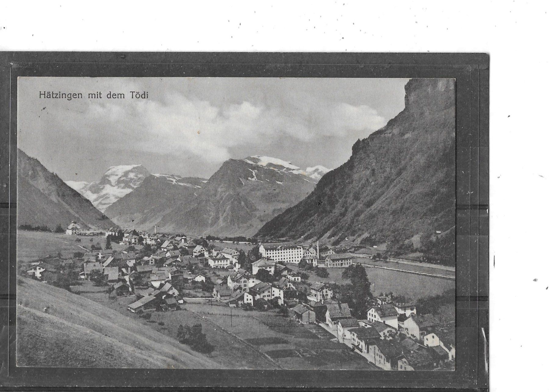Cartoline postali: GL Hätzingen mit dem Tödi 1913 – Usato da Schocherswil venduto da Wilare