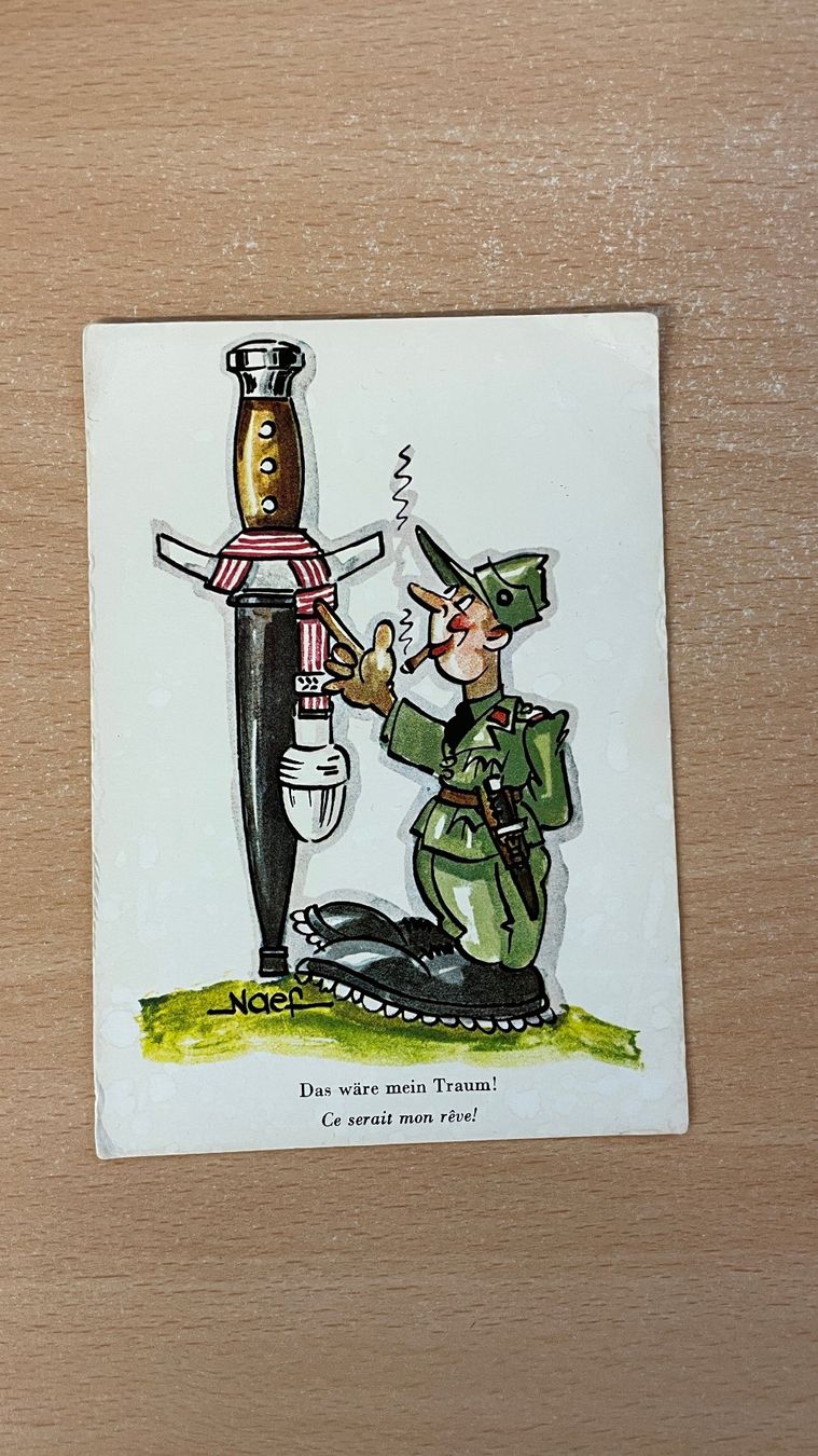 Cartoline postali: Schweizer Armee Militär Postkarte Comic Einst Das wäre mein – Usato da Glattfelden venduto da cybermaxx
