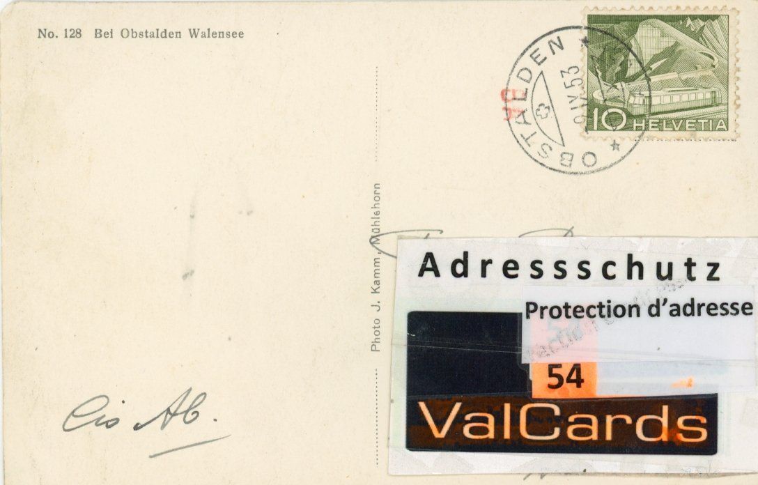 : Obstalden  GL  -  Postauto / Oldtimer     um  1 9 5 3 – Gebraucht aus Brig von Valcards54 2