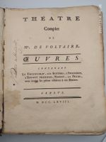 VOLTAIRE - THEATRE COMPLET - 1768