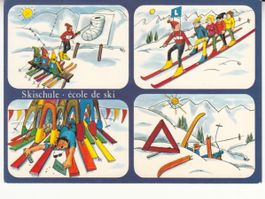 Humorkarte Skischule 1989