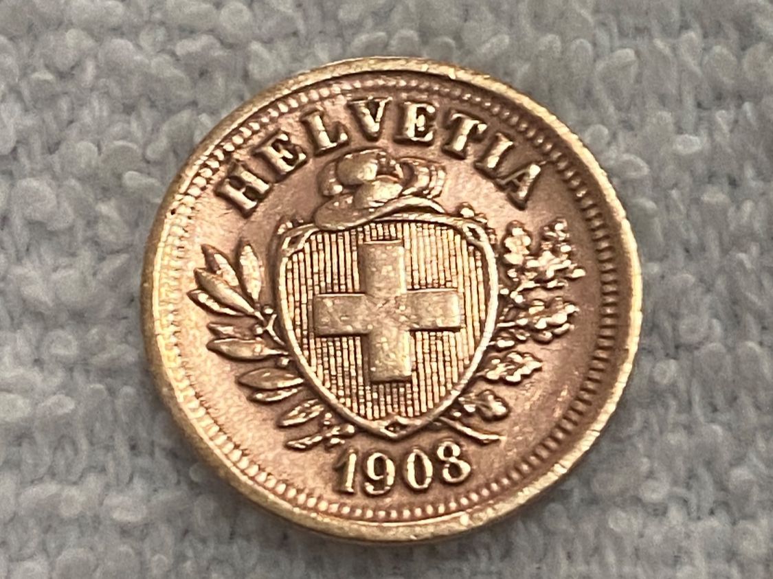 Toutes les monnaies: 1 centime/Rappen 1908 – D'occasion à Nyon par Ilmi09