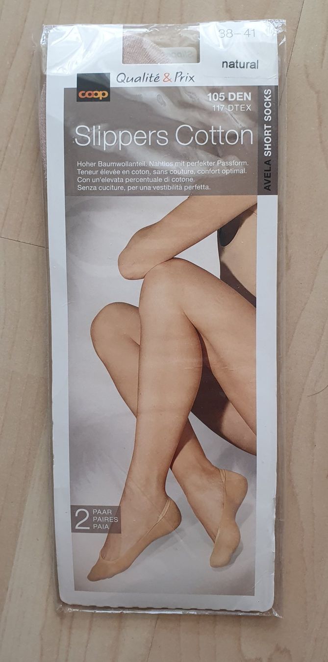 Coop Chaussettes: Füsslinge, Slipper Socks, Gr.38-41, mit Baumwolle, natural – Neuf avec emballage d'origine à Jona par kol_2kl8