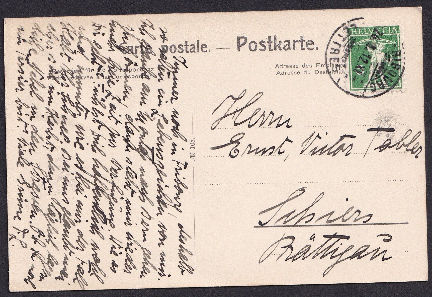 Cartes postales: Fribourg Neuve Ville – D'occasion à Olten par clotaldi 1