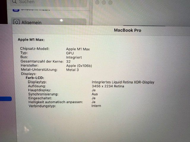Apple Portables: MacBookPro 16 M1 Max,10-CPU,32-GPU,32GB/4TB SSD – D'occasion à Basel par Elektronik_Markt 2