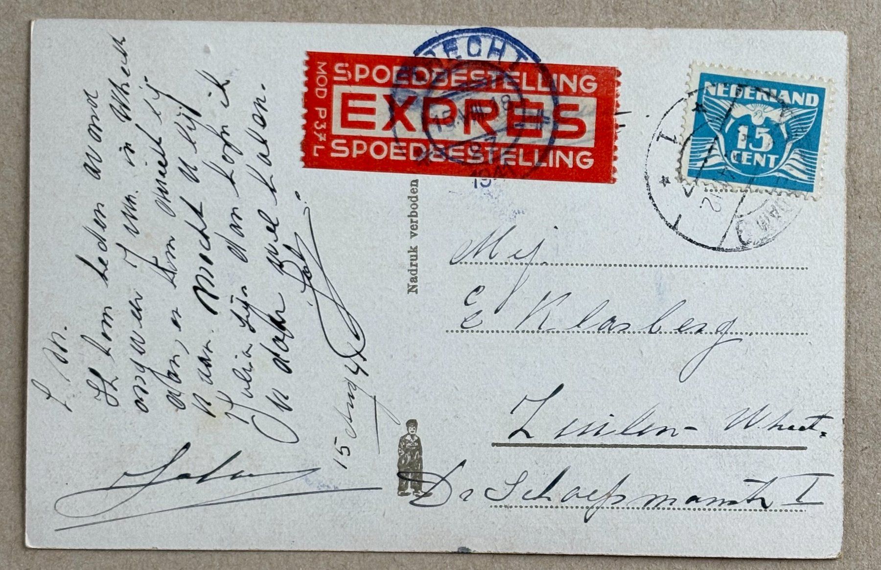 Ansichtskarten: EISENBAHN "MAUSENASE" BAHNHOF DRIEBERGEN-ZEIST – Gebraucht aus Ostermundigen von Wyatt-Earp 1