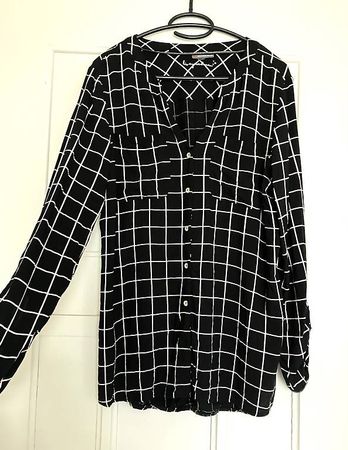 Baumwoll- Bluse black white Street One 38/40