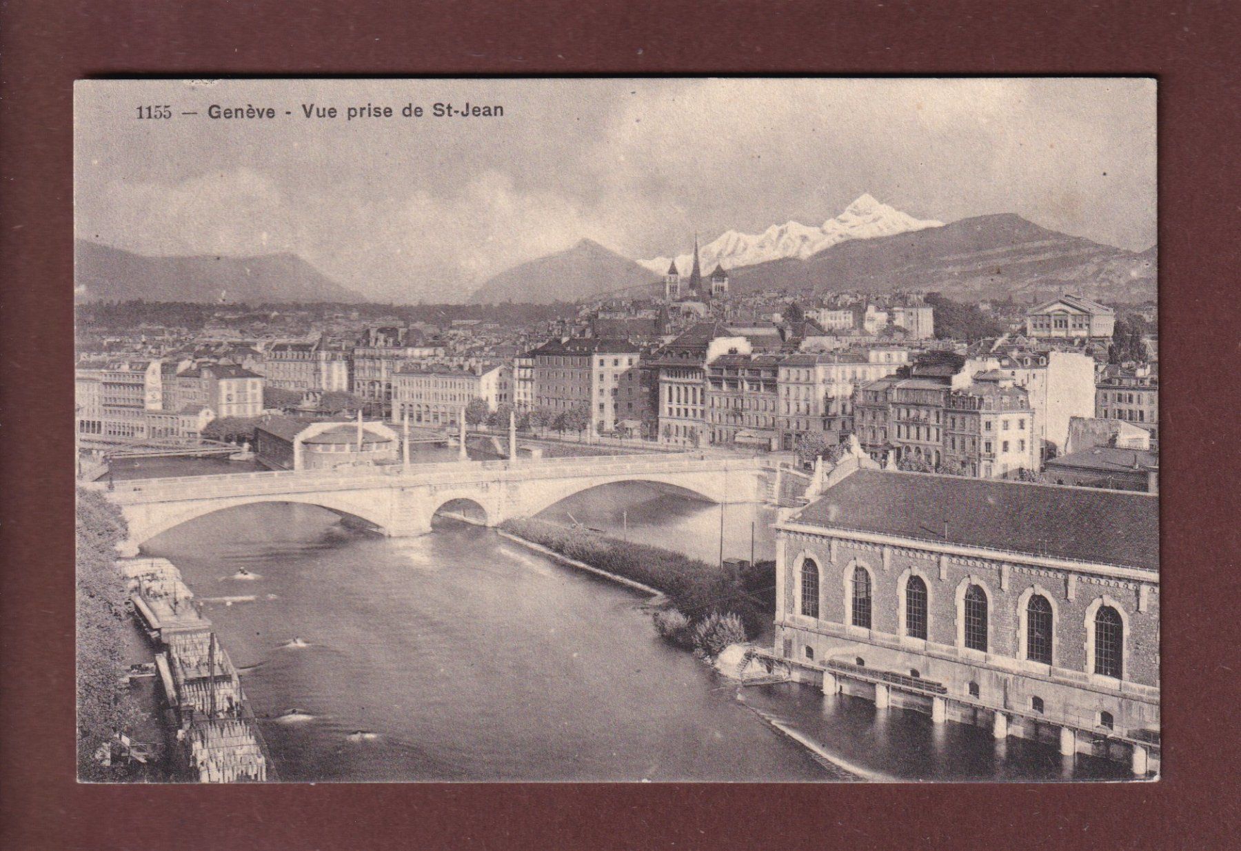 Cartoline postali: GENEVE - Vue prise de St. Jean – Usato da Pully venduto da nicecards