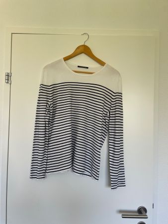Luisa Cerano Langarmshirt gestreift weiss blau