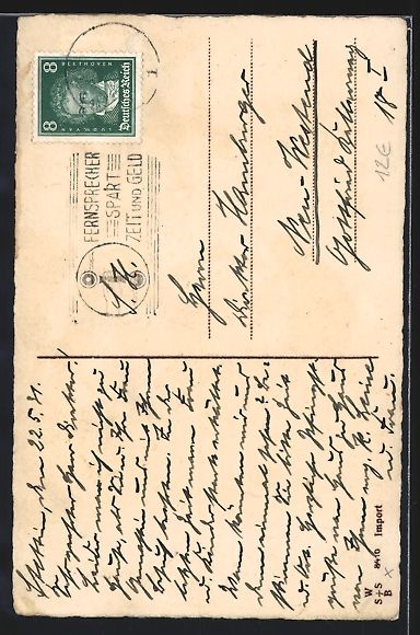 Cartoline postali: Frosch tanzt mit einem Maikäfer, vermen – Usato da Berlin venduto da bartko-reher 1