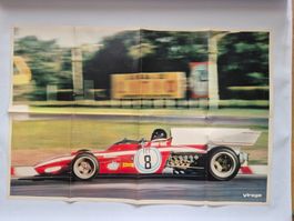 Rennwagen Poster, Formel 1, Virage, guter Zustand
