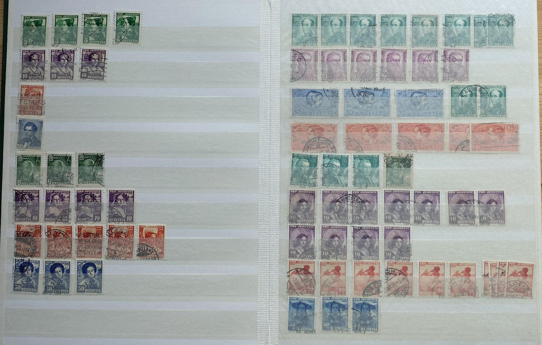 Alle Briefmarken: R1606  /  Pro juventute doublettes  1913-1995 obl. – Gebraucht aus Ste-Croix von MONT-TAGNAC 2