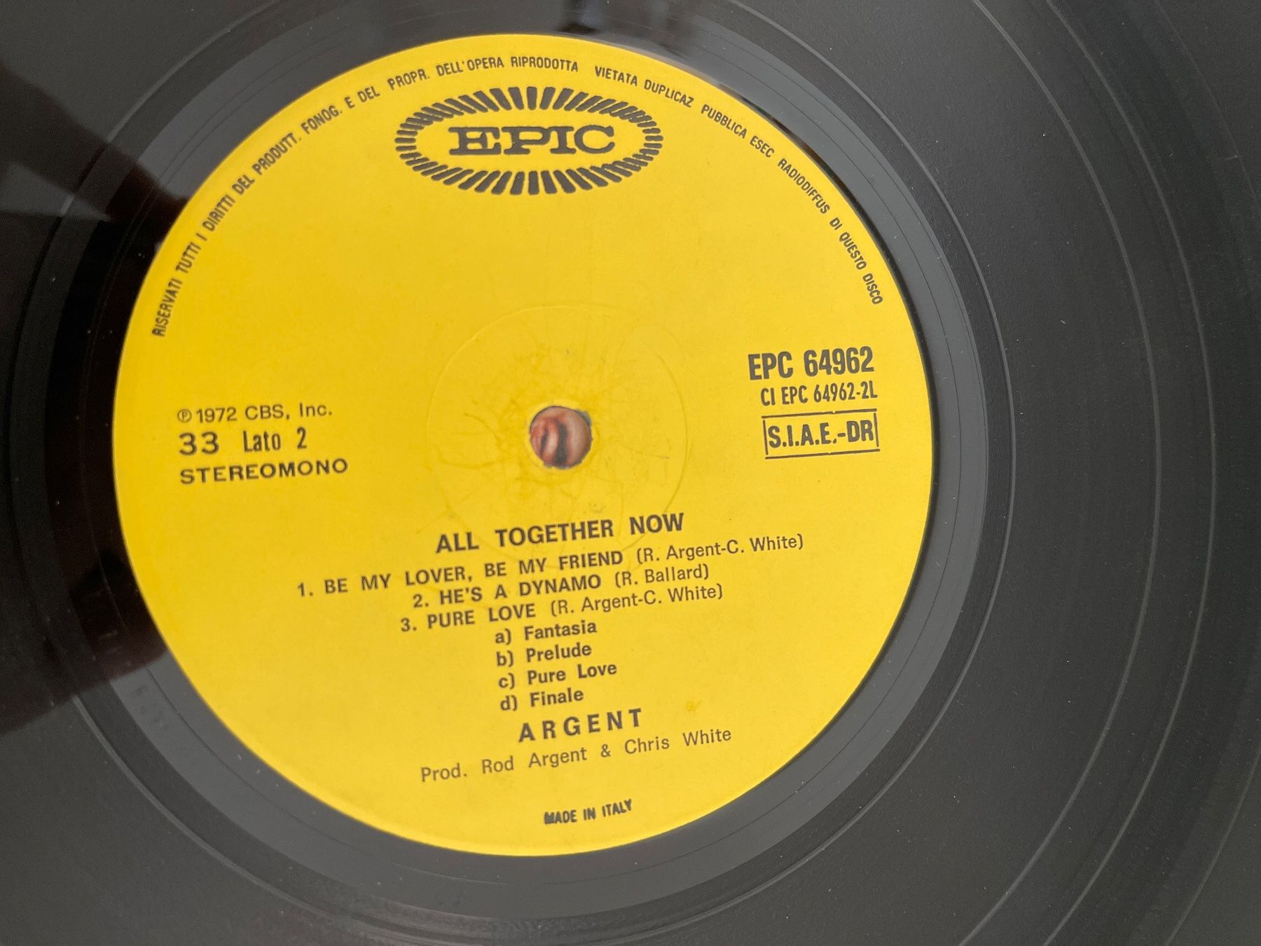 Dischi in vinile: S1809/Argent - All Together Now – Usato da Frutigen venduto da Philippe_jsp 2