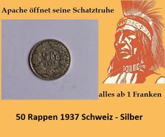 50 Rappen 1937 - Silber - Schweiz