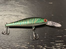 Wobbler green chrome 7,5cm 9g Barsch Köder